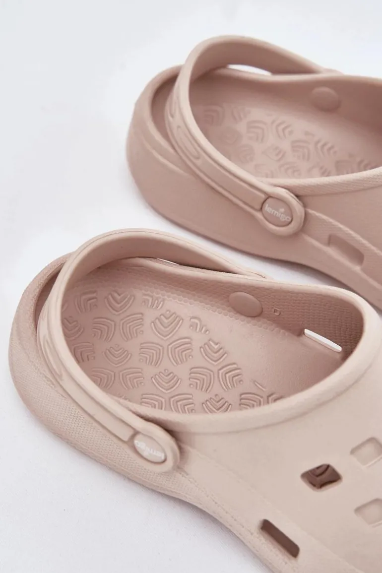 Klapki Damskie Piankowe LEMIGO 806 Beżowe