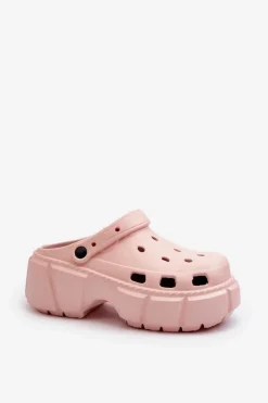 Klapki Damskie Piankowe Na Masywnej Podeszwie Różowe Witima