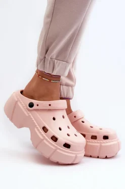 Klapki Damskie Piankowe Na Masywnej Podeszwie Różowe Witima