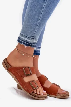 Klapki Damskie Profilaktyczne Inblu AA000068 Pomarańczowe