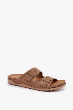 Klapki Damskie Profilaktyczne Inblu AA000068 Brązowe