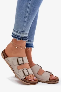 Klapki Damskie Profilaktyczne Inblu AA000068 Beżowe