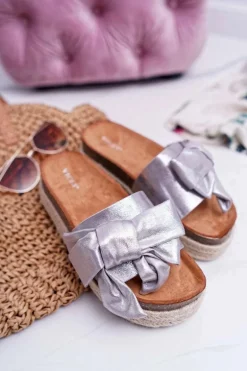 Klapki Damskie Vices Srebrne 6275