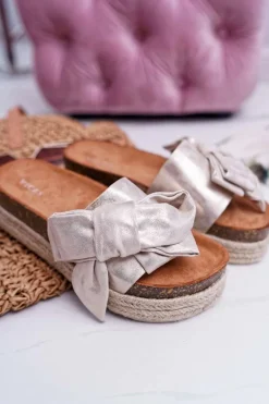 Klapki Damskie Vices Złote 6275