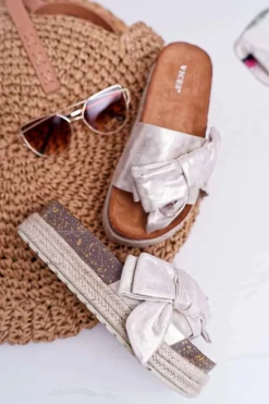 Klapki Damskie Vices Złote 6275