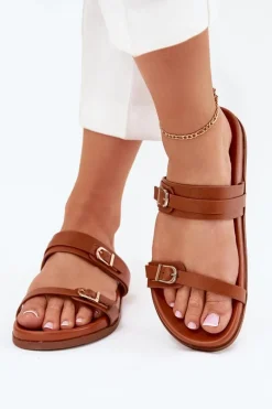 Klapki Damskie Z Klamrami Camel Brinella