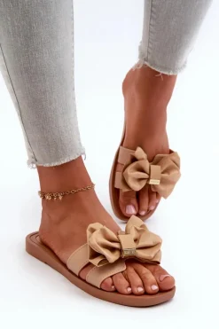 Klapki Damskie Z Kokardą Camel Rivarina