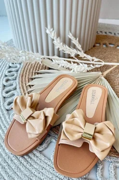 Klapki Damskie Z Kokardą Camel Rivarina