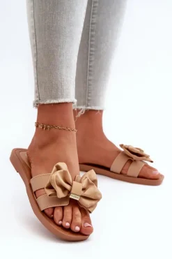 Klapki Damskie Z Kokardą Camel Rivarina