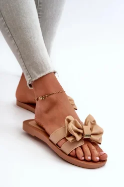 Klapki Damskie Z Kokardą Camel Rivarina