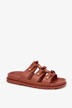 Klapki Damskie Z Paskami Camel Pasiriela