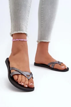 Klapki Japonki Damskie 81805 Ipanema Kirei Fem Srebrne