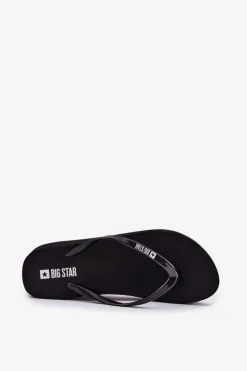 Klapki Japonki Damskie Na Koturnie Big Star RR274A549 Czarne