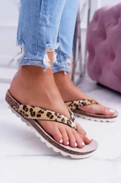 Klapki Japonki Na Korku Lu Boo Leopard