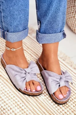 Klapki Na Korkowej Podeszwie Szare Wendy