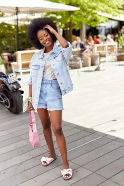 Klapki Na Korkowej Podeszwie Pudrowy Róż Wendy