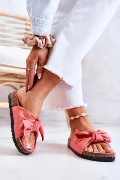 Klapki Na Korkowej Podeszwie Koralowe Wendy