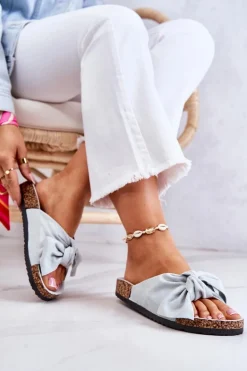 Klapki Na Korkowej Podeszwie Miętowe Wendy