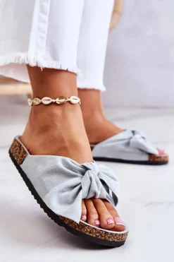 Klapki Na Korkowej Podeszwie Miętowe Wendy