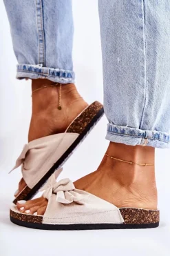 Klapki Na Korkowej Podeszwie Alabastrowe Wendy