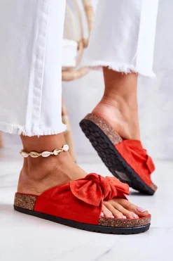 Klapki Na Korkowej Podeszwie Pomarańczowe Wendy