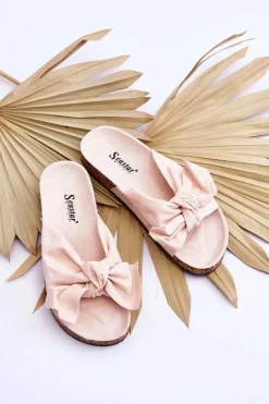 Klapki Na Korkowej Podeszwie Beżowe Wendy