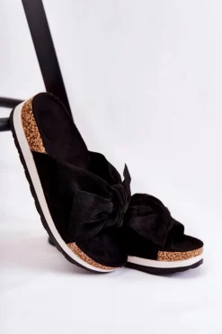 Klapki Na Platformie Czarne So Comfy