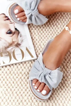 Klapki Na Platformie Jasnoniebieskie So Comfy