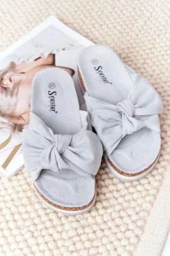 Klapki Na Platformie Jasnoniebieskie So Comfy