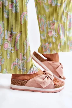 Klapki Na Platformie Różowe So Comfy