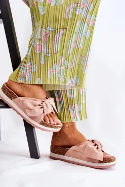 Klapki Na Platformie Różowe So Comfy