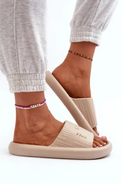 Klapki Piankowe Damskie Lekkie Beżowe Fenicva