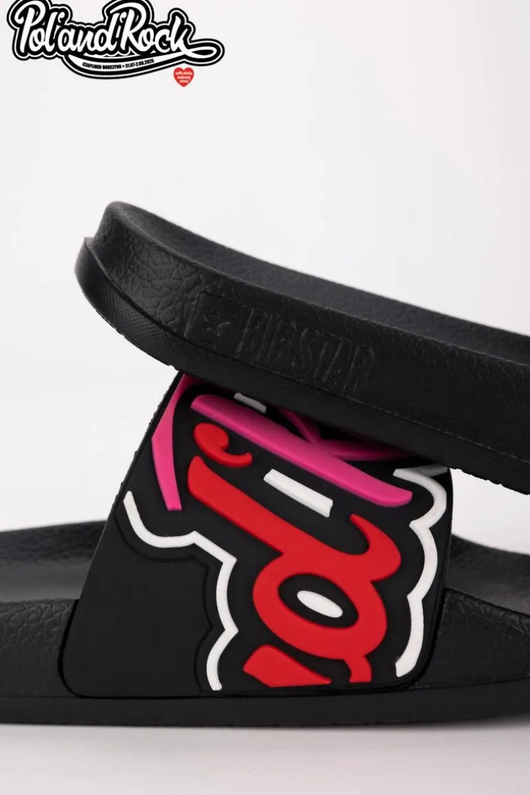 Klapki Pol'and'Rock Festival X Big Star SS174508 Czarne