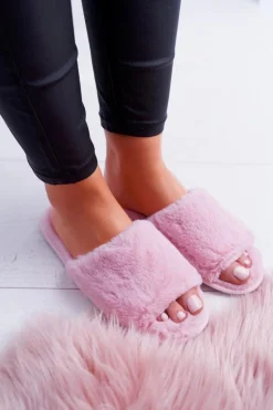 Klapki SOXO różowe z twardą podeszwą