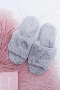 Klapki SOXO szare z twardą podeszwą