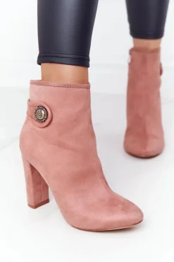 Klasyczne Botki Na Słupku Lu Boo Różowe