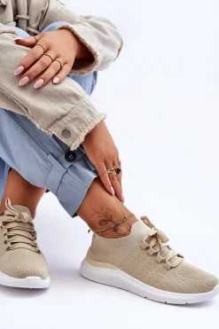 Klasyczne Damskie Buty Sportowe Beżowe Nikilla