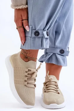 Klasyczne Damskie Buty Sportowe Beżowe Nikilla