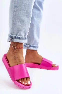 Klasyczne Damskie Klapki Fuksja Rolien