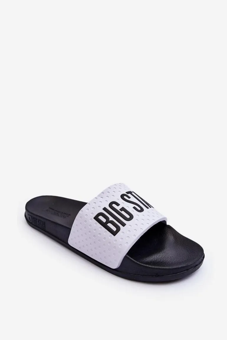 Klasyczne Damskie Klapki Big Star MM274713 Biało-Czarne