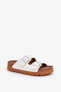 Klasyczne Damskie Klapki Big Star LL274480 Białe