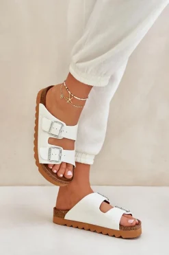 Klasyczne Damskie Klapki Big Star LL274480 Białe