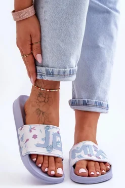 Klasyczne Damskie Klapki Niebieskie Jomix