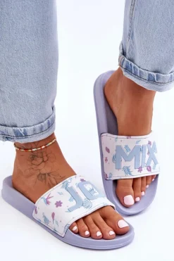 Klasyczne Damskie Klapki Niebieskie Jomix