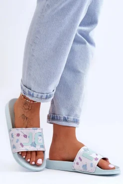 Klasyczne Damskie Klapki Jasnozielone Jomix