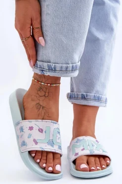 Klasyczne Damskie Klapki Jasnozielone Jomix