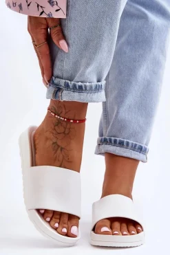 Klasyczne Damskie Klapki Białe Rolien