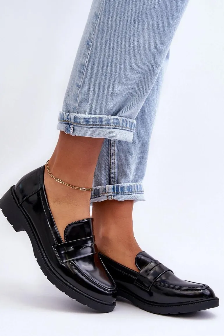 Klasyczne Damskie Mokasyny Czarne Faradays