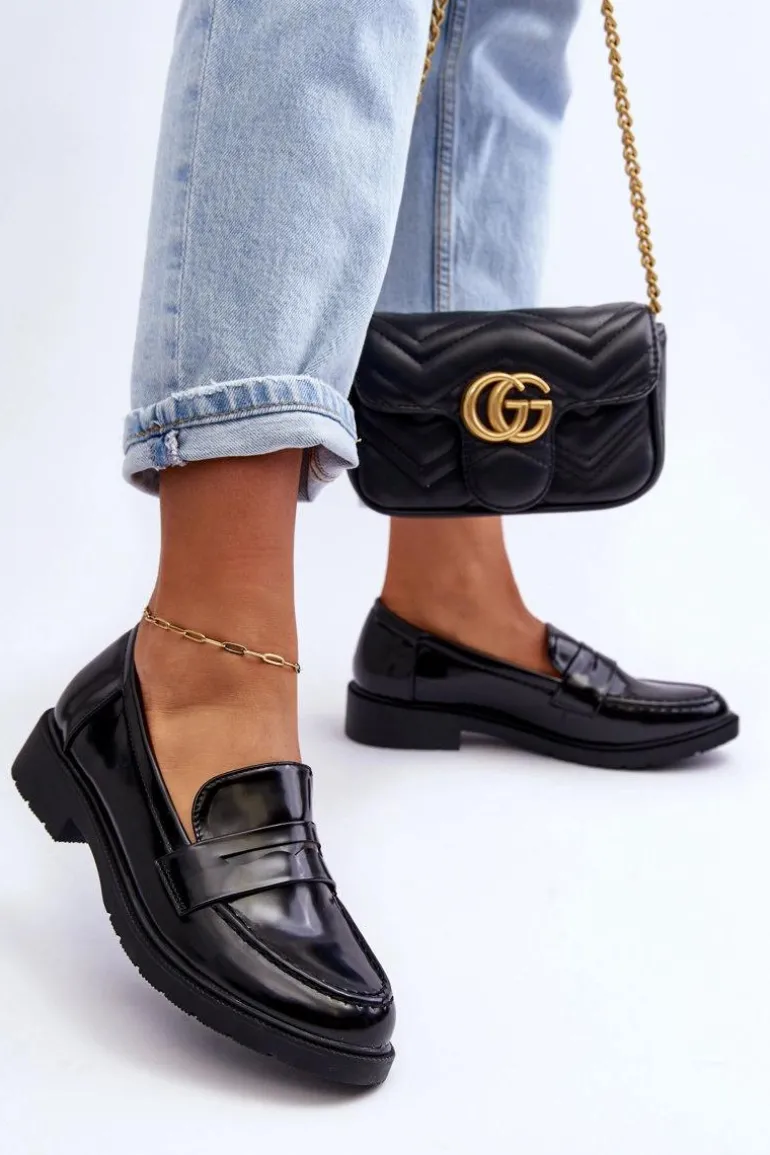 Klasyczne Damskie Mokasyny Czarne Faradays