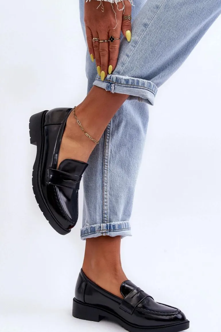 Klasyczne Damskie Mokasyny Czarne Faradays